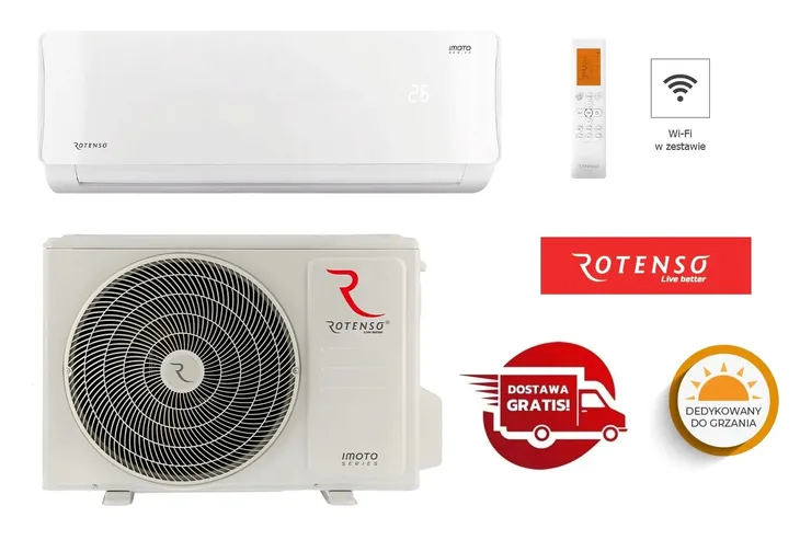KLIMATYZATOR ROTENSO IMOTO 7 kW promocja ! - Kpl. Jedn. Zewn.+Wewn. SPLIT