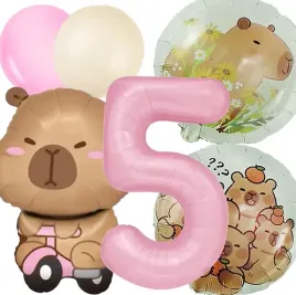 dekoracje-balony-zestaw-balonow-kapibara-capibara-na-5-urodziny-6-szt