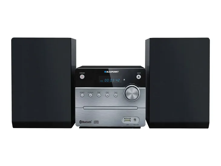 BLAUPUNKT MS12BT Mikrowieża wieża Bluetooth Radio FM CD MP3 USB