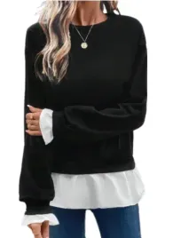 shein-bluza-damska-czarna-gladka-na-co-dzien-40-42-1bh