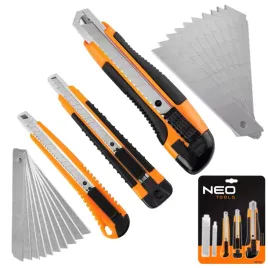 neo-3x-noz-z-ostrzem-lamanym-tapeciak-26-ostrzy-zestaw-9-mm-18-mm