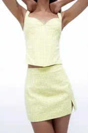 zara-spodnica-zielono-biala-w-kratke-mini-m-vml