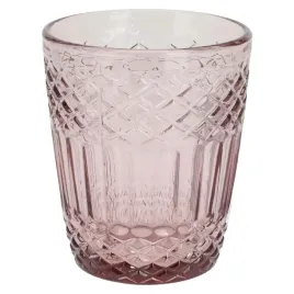 szklanka-do-napojow-300-ml-rozowa-elegancka-z-tloczonym-wzorem-99cm-rozowy