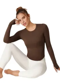 shein-koszulka-sportowa-damska-brazowa-dlugi-rekaw-xs-lye