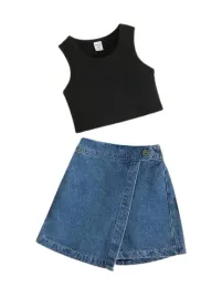shein-dziewczecy-komplet-top-i-spodenki-98-104-cm-lun