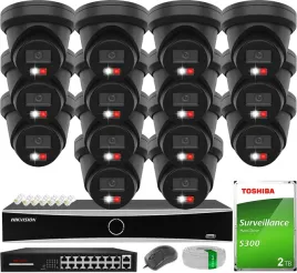 monitoring-14x-kamera-black-6mpx-z-acusense-hybrid-dysk-2tb-hikvision
