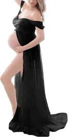 shein-damska-sukienka-ciazowa-czarna-maxi-prosta-s-lyr