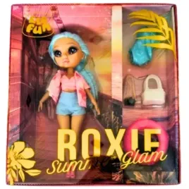 elefun-roxie-summer-glam-lalka-niebieskie-wlosy-kolko-dmuchane