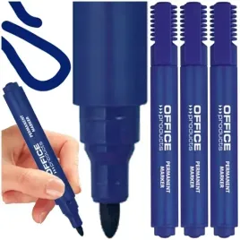 marker-permanentny-office-products-niebieski-pisak-okragly-3-szt