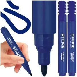 marker-permanentny-office-products-niebieski-pisak-okragly-2-szt