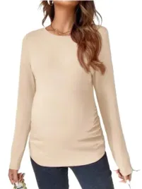 shein-bluzka-ciazowa-bezowa-klasyczna-44-llp