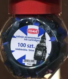 naboje-atramentowe-niebieskie-sloik-100-szt-niebieski-to-611-02-toma