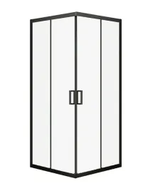 kabina-prysznicowa-kwadratowa-90-x90-czarna-drzwi-przesuwane-szklo-hart-5mm