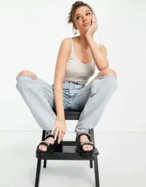 damski-crop-top-oliwkowy-klasyczny-prosty-xs-rfh