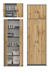 szafa-tom-regal-zamkniety-nadstawka-grafit-dab-wotan