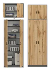 szafa-loren-regal-zamkniety-nadstawka-grafit-dab-wotan