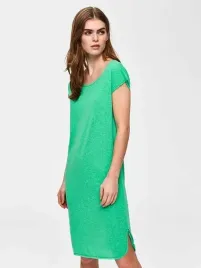 selected-femme-sukienka-dresowa-z-lnem-zielona-prosta-m-jmc