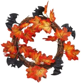 wieniec-halloweenowy-liscie-nietoperze-30-cm-dekoracja-na-drzwi-halloween