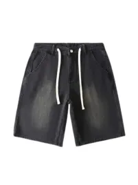 romwe-spodenki-jeansowe-czarne-gladkie-na-co-dzien-xl-las