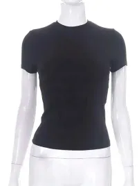 shein-t-shirt-damski-czarny-gladki-z-krotkim-rekawem-m-l9d