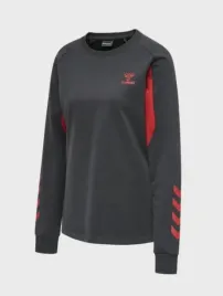 hummel-bluza-damska-szara-z-dlugim-rekawem-s-puf