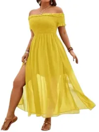 shein-plus-sukienka-z-krotkim-rekawem-zolta-maxi-50-lam