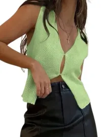 shein-top-damski-zielony-dzianinowy-bez-rekawow-m-l9m