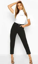 boohoo-jeansy-damskie-klasyczne-czarne-38-wlp