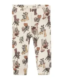 name-it-legginsy-bezowe-w-zwierzeta-dopasowane-welniane-62-jgl