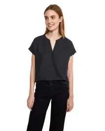 street-one-damska-koszulka-zielona-klasyczna-gladka-42-jgi