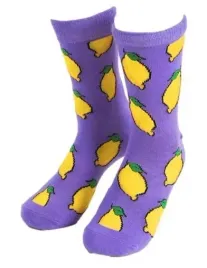kolorowe-skarpetki-skarpety-smieszne-wzory-fioletowe-cytryny-lemon-prezent