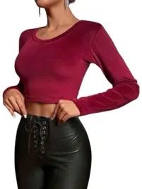 shein-bluzka-damska-do-pasa-welurowa-bordowa-m-l6e
