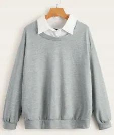 shein-bluza-szara-damska-gladka-casual-38-vuz