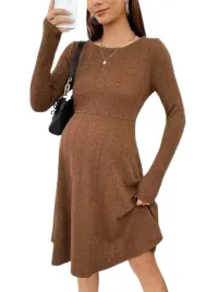 shein-sukienka-ciazowa-brazowa-casual-40-42-l2b