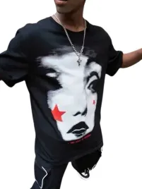shein-meski-czarny-t-shirt-z-nadrukiem-l-l2u