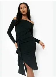 boohoo-damska-sukienka-czarna-midi-falbana-36-vbv