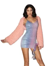 shein-damskie-bolerko-rozowe-dlugi-rekaw-casual-m-lxi