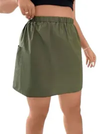 shein-plus-size-spodnica-zielona-gladka-44-lhp