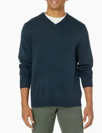amazon-essentials-zolty-sweter-meski-prosty-m-sxi