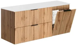 dab-wotan-szafka-pod-umywalke-120-cm-kosz-na-pranie-ryflowana-blat-bialy