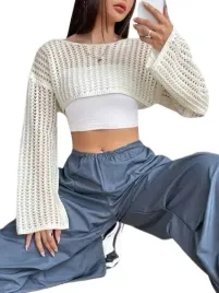 shein-sweter-damski-kremowy-krotki-casual-38-l5t