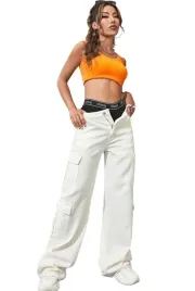 shein-jeansy-damskie-biale-cargo-casual-36-v7i