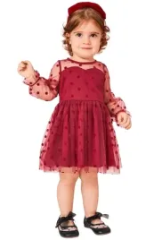 shein-bordowa-sukienka-dziewczeca-groszki-82cm-l2q