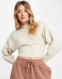 jdy-sweter-damski-bezowy-krotki-casual-xl-vay