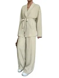 shein-komplet-dwuczesciowy-bezowy-spodnie-i-bluzka-l-l5d