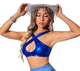 shein-top-metaliczny-niebieski-wiazany-32-l2t