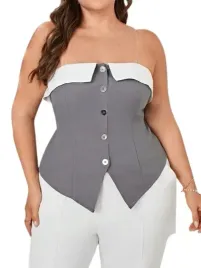 shein-plus-size-top-damski-szary-casual-46-l2p