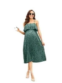 shein-sukienka-ciazowa-zielona-wzor-midi-36-lgx