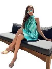 shein-sukienka-plisowana-zielona-mini-40-42-lgo