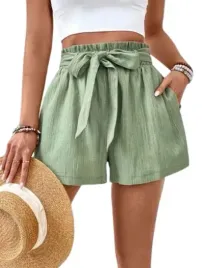 shein-damskie-spodenki-zielone-proste-40-42-lro